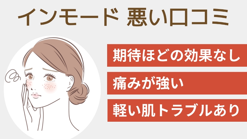 インモードの悪い口コミ